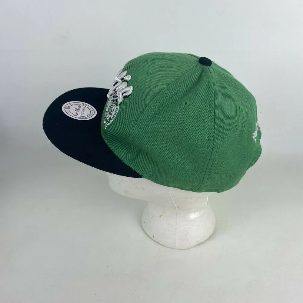 Vtg Mitchell &‎ Ness Boston Celtics Hat Hardwood Classics Vintage Snapback Cap